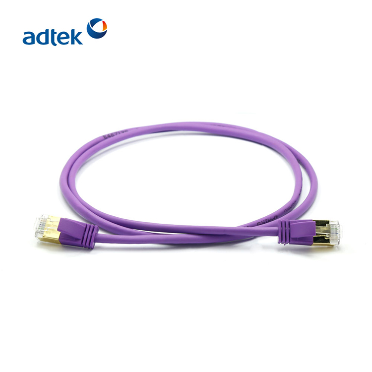 1m CAT6六类屏蔽（FTP）网络跳线 36AWG 紫色PVC/LSZH
